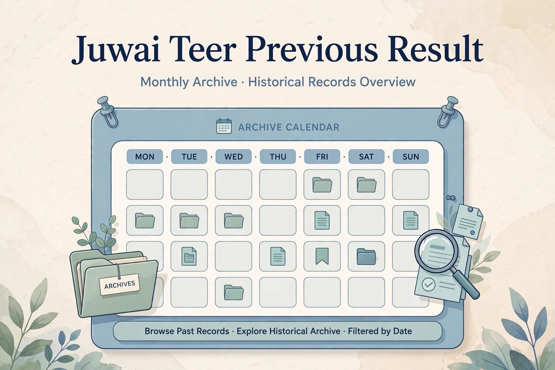 Juwai teer previous result archive with past FR and SR numbers by date