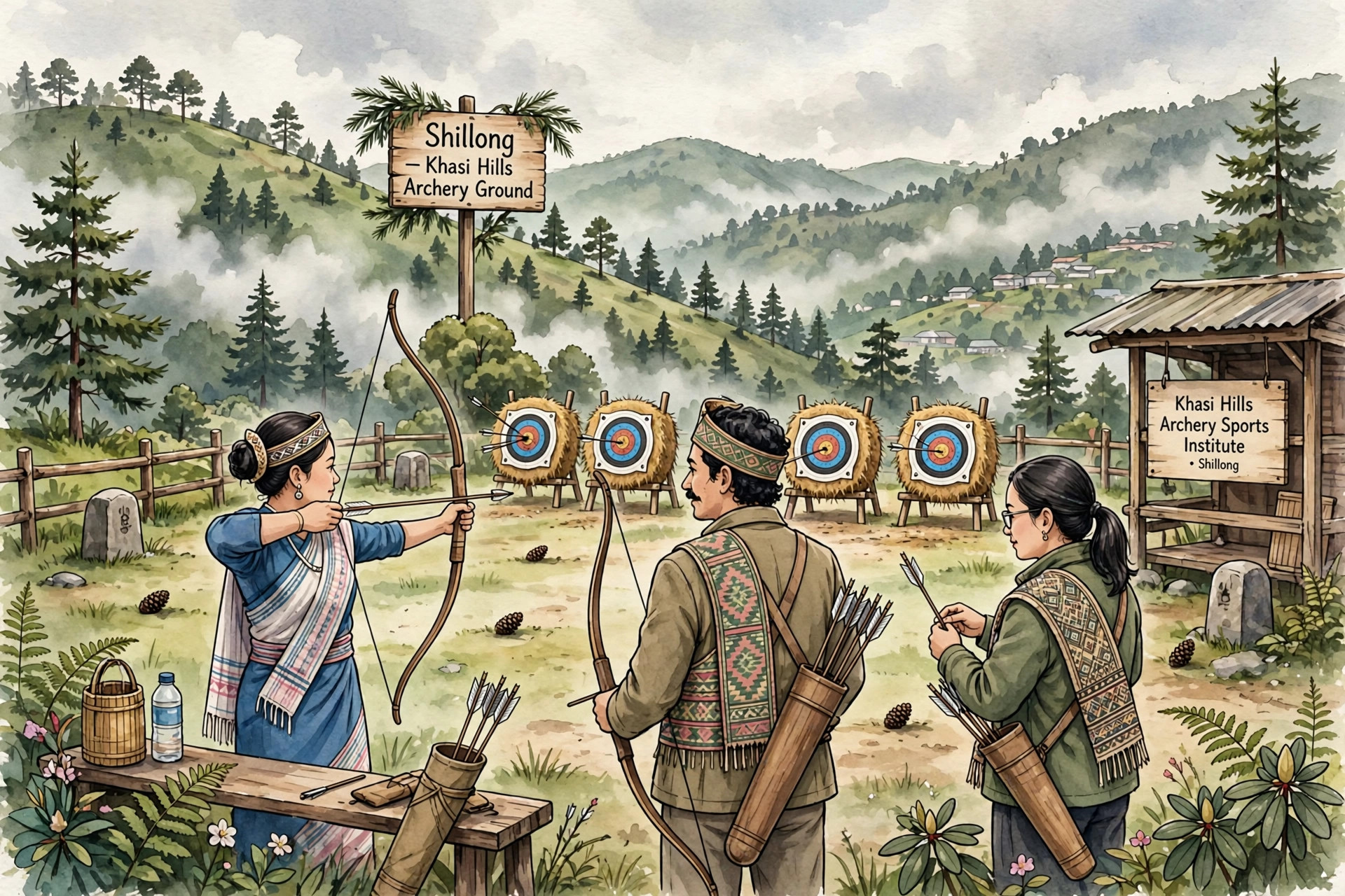 Archery ground in Shillong where the daily teer event takes place