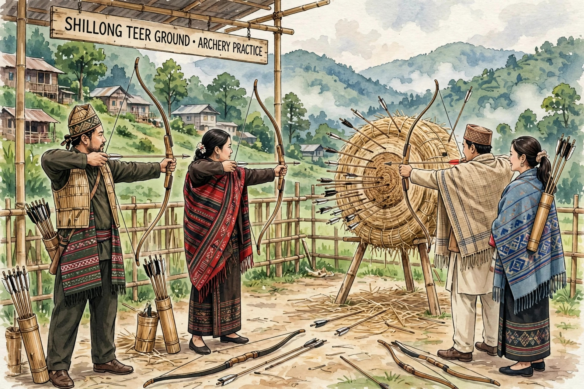 Archery ground in Shillong Meghalaya where the teer game is played
