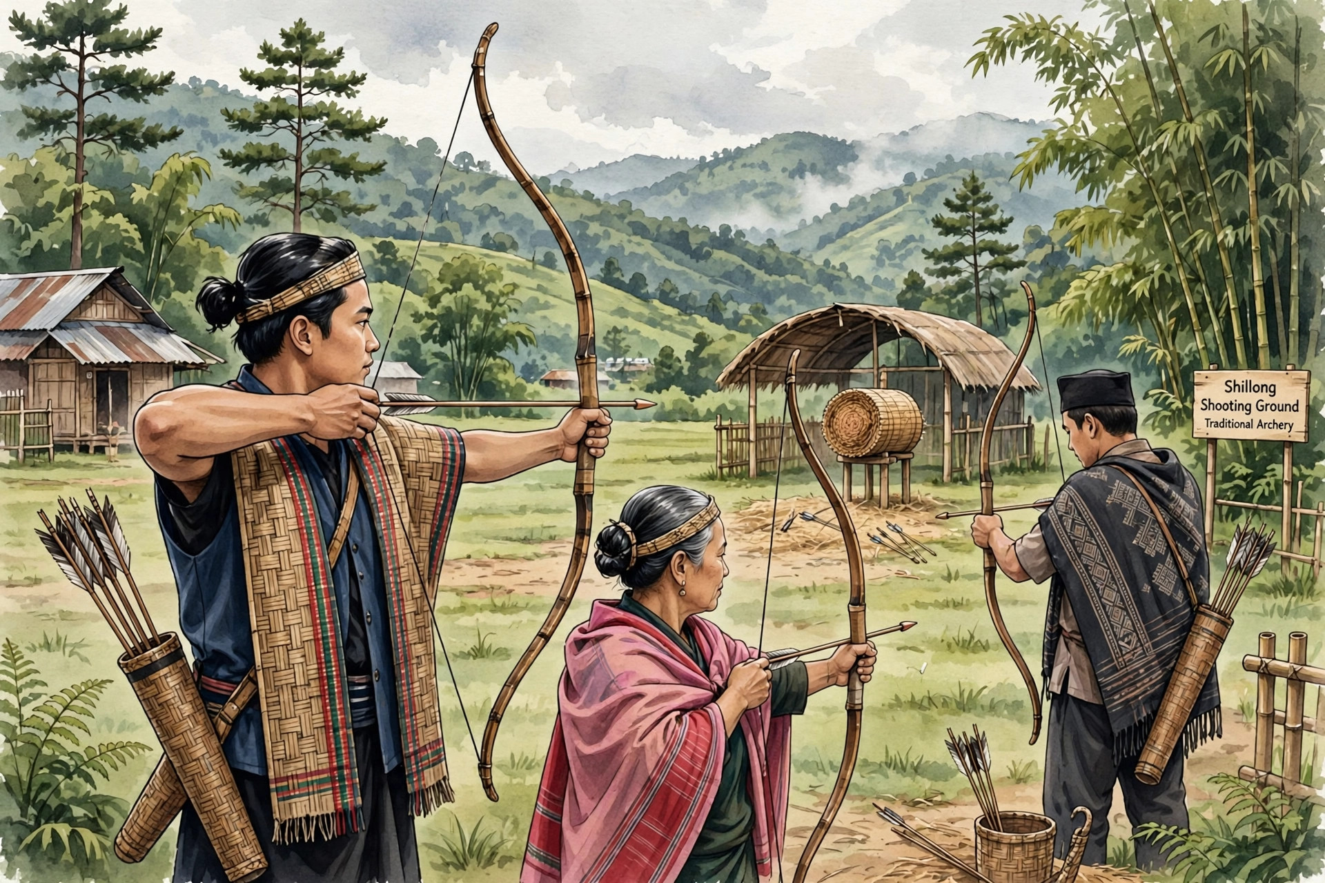 Traditional Khasi archery in Shillong that gave birth to the teer game