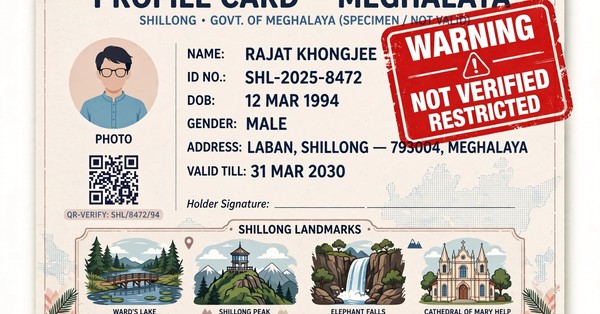 Warning sign over a fake admin profile claiming Shillong insider access