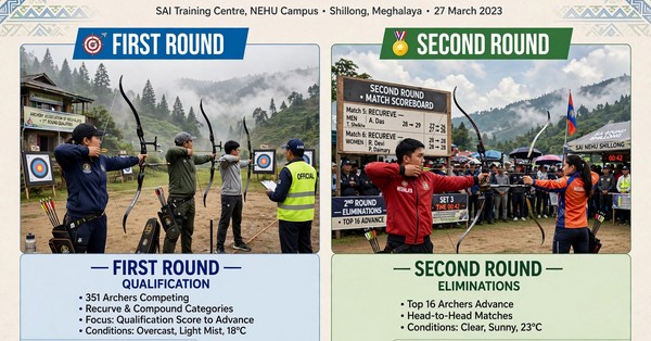 Shillong teer FR and SR rounds explained with archery visuals