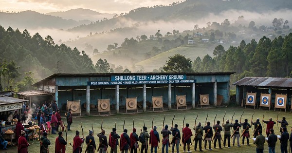 Archery ground near Polo Ground Shillong where the teer two digit result is born